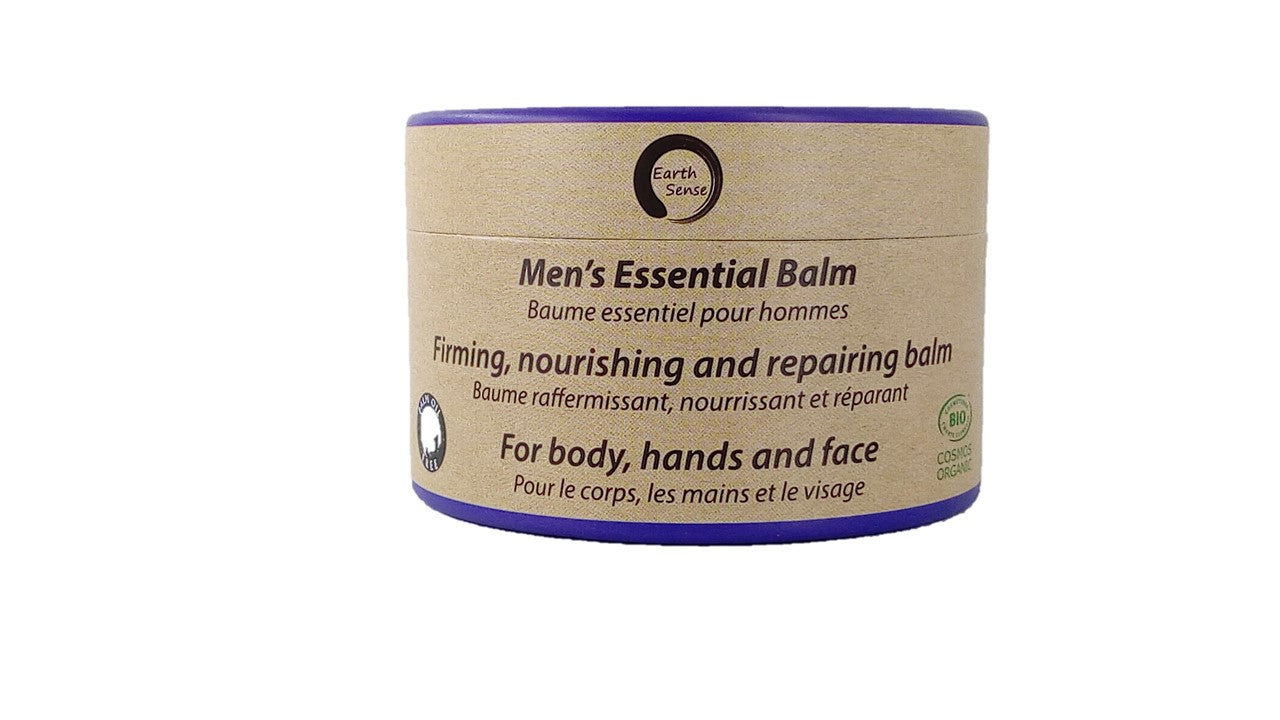 Organic Men's Essential Balm with Sandalwood 100ml - For Face, beard, hands & whole body